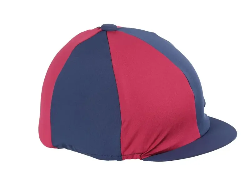 Shires Hat Cover - Navy/Raspberry 