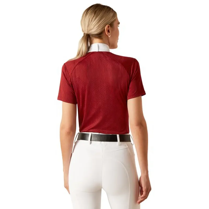 Ariat Ladies Showstopper 3.0 S/Sleeve Show Shirt - Sundried Tomato-1