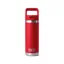 YETI Rambler 18 Oz Bottle with Straw cap - Rescue Red
