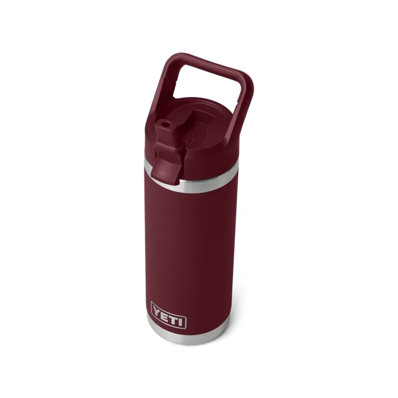 YETI Rambler 18 Oz Colour Straw Cap Bottle 2.0 - Wild Vine Red-1