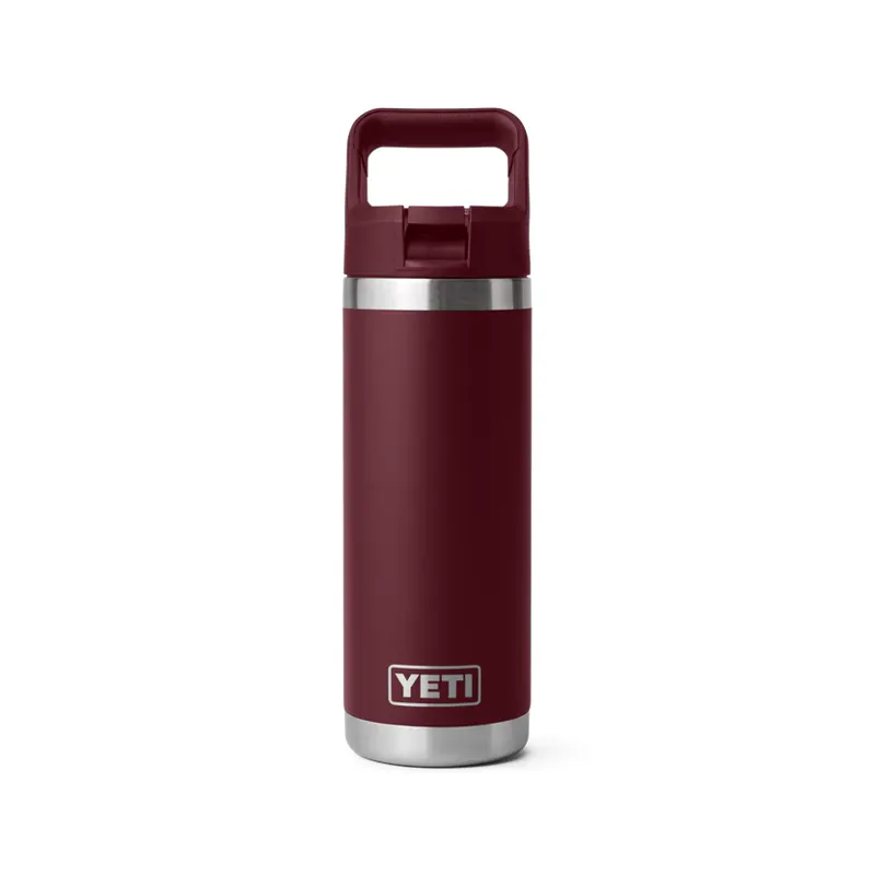 YETI Rambler 18 Oz Colour Straw Cap Bottle 2.0 - Wild Vine Red-4