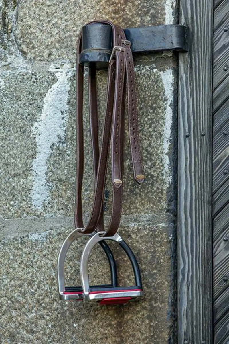 Mountain Horse Stirrup Leather with Nylon Insert - Havana/Silver