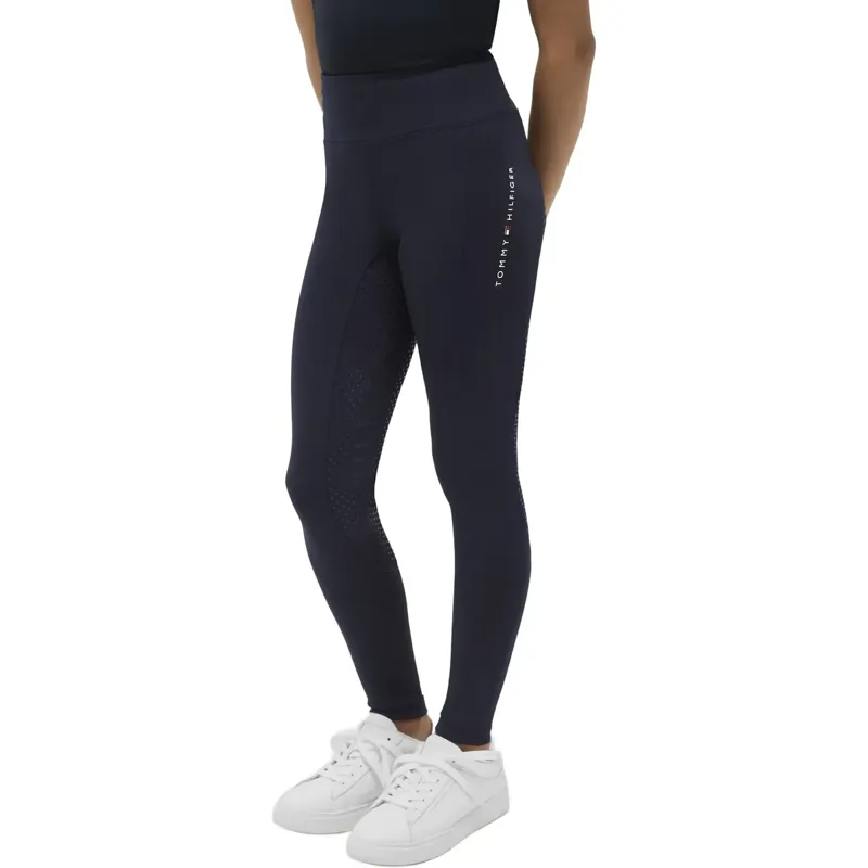 Tommy Hilfiger Devon Riding Full Grip Leggings Young Rider - Desert Sky-1