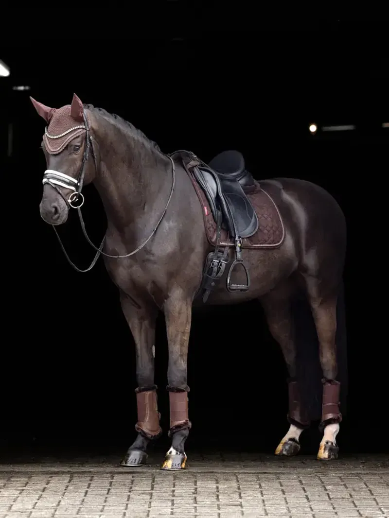 LeMieux Crystal Suede Dressage Square - Brown-2