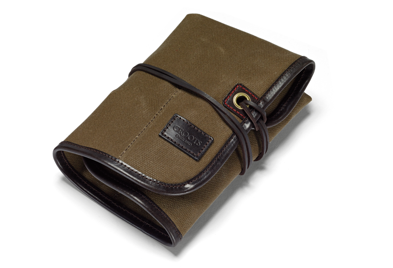 Croots Vintage Canvas Tool Roll - Olive-1
