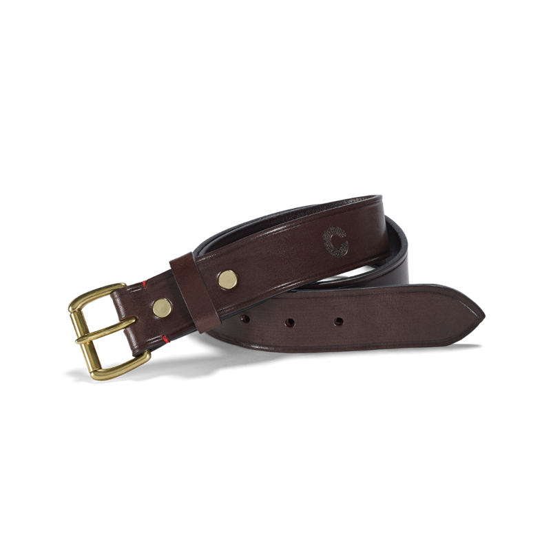 Croots Vintage Leather Rover Belt - Dark Brown