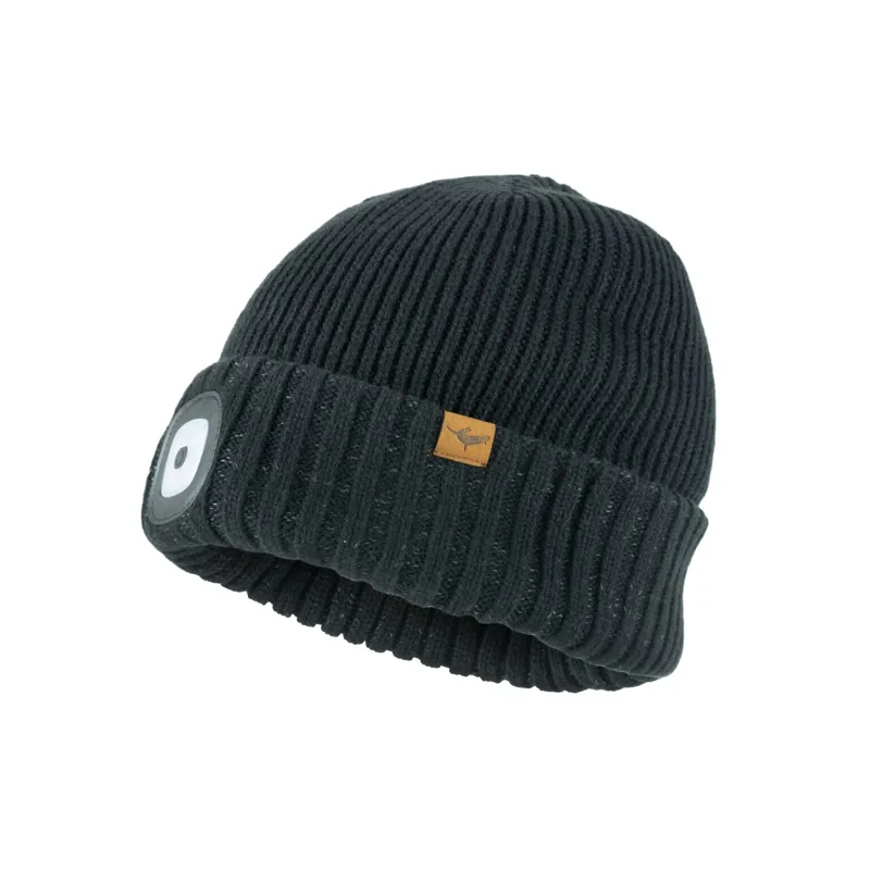 Sealskinz Waterproof Cold Weather LED Roll Cuff Beanie - Black