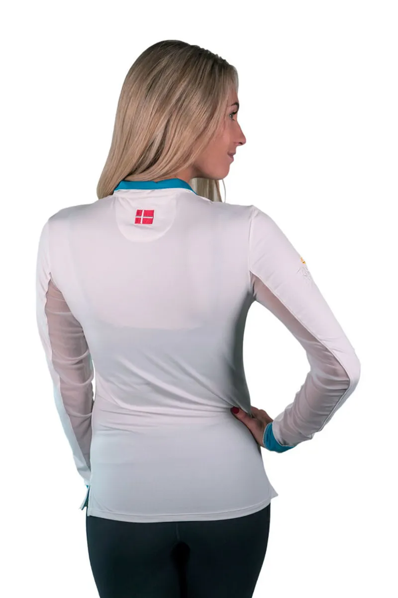 Kastel Charlotte Signature Long Sleeve - White/Blue-2