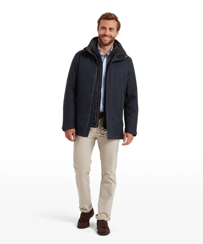 Schoffel Whitton Waterproof Coat - Navy-2