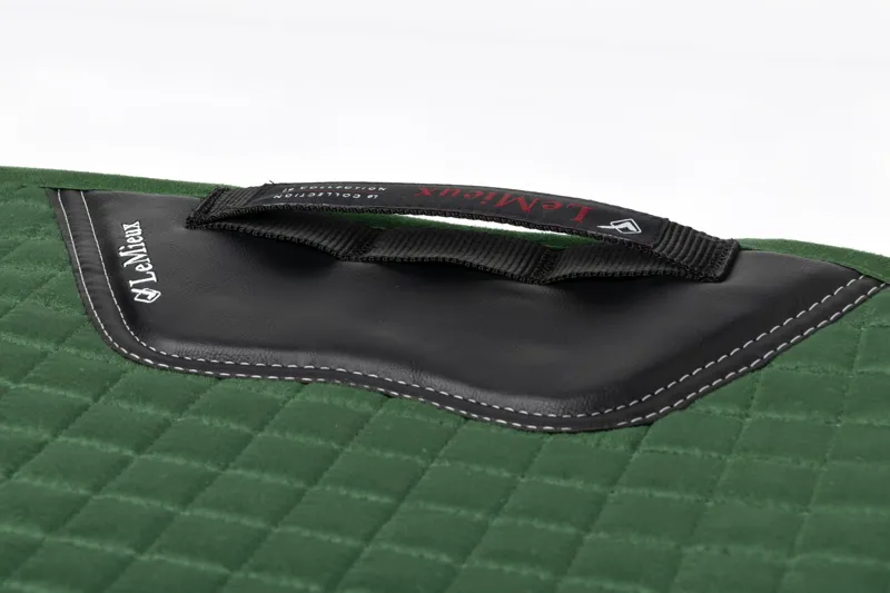 LeMieux Pro Sport Suede Dressage Square - Hunter Green-5