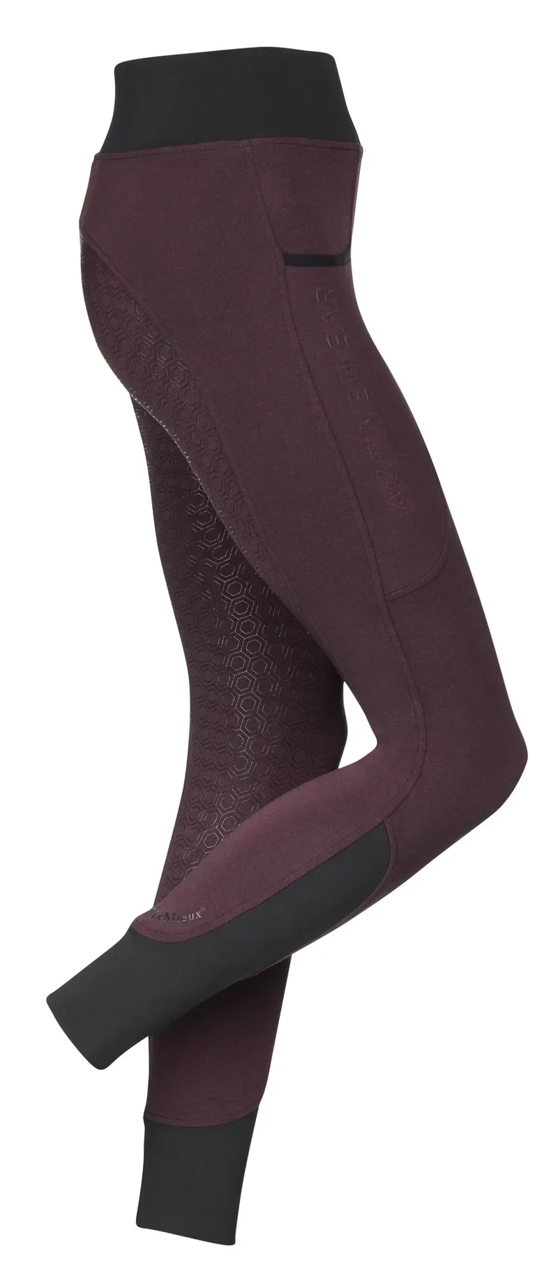 LeMieux Activewear Seamless Breeches - Burgundy-1