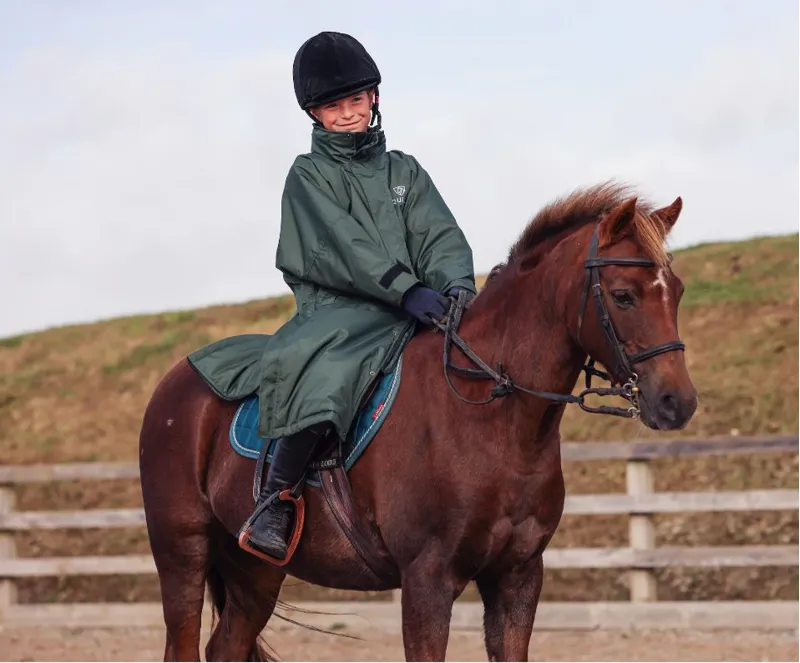 EQUIDRY Childs Pro Ride Evolution - Black Forest Green/Grey-1